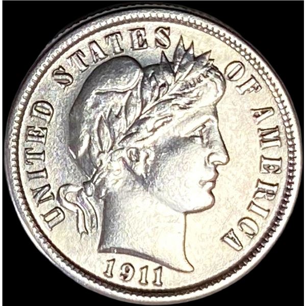 1911 Silver Barber Dime CLOSELY UNCIRCULATED