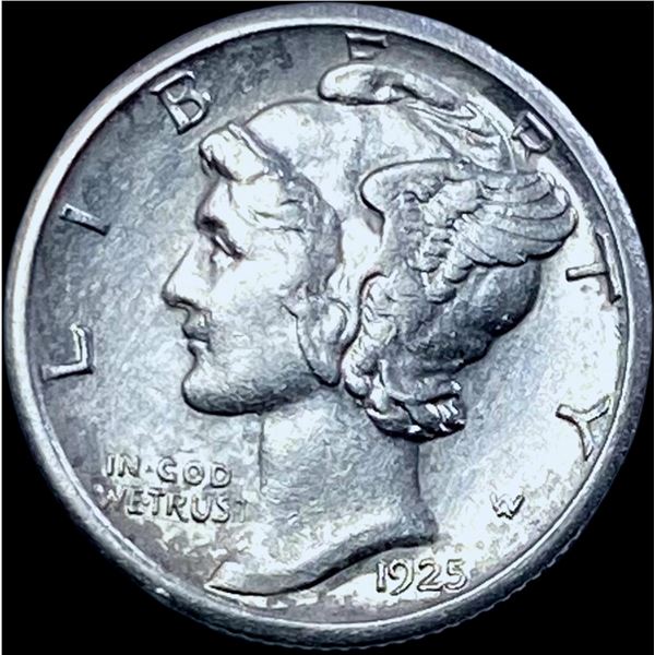1925-S Silver Mercury Dime CHOICE AU