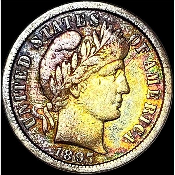 1897-S Silver Barber Dime LIGHTLY CIRCULATED