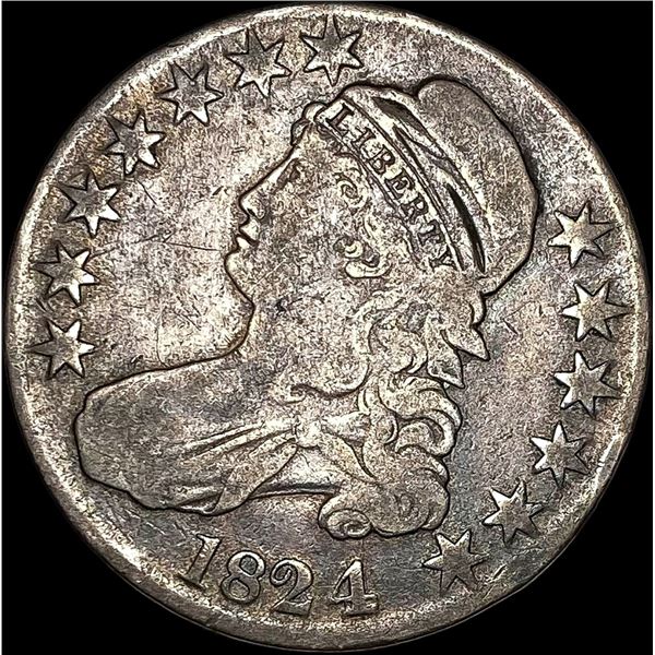 1824/4 Capped Bust Half Dollar LIGHT CIRC