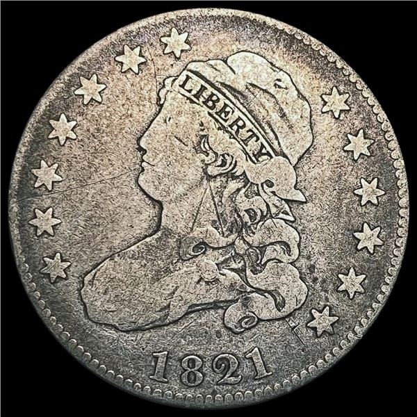 1821 Capped Bust Quarter NICELY CIRCULATED