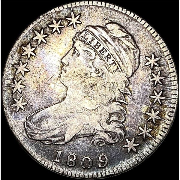 1809 Capped Bust Half Dollar LIGHTLY  CIRCULATED