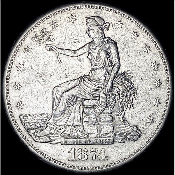 1874-S Silver Trade Dollar CLOSELY  UNCIRCULATED