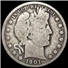 1901-S Silver Barber Half Dollar LIGHTLY  CIRCULATED