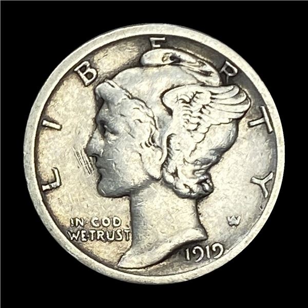 1919-S Mercury Dime LIGHTLY CIRCULATED