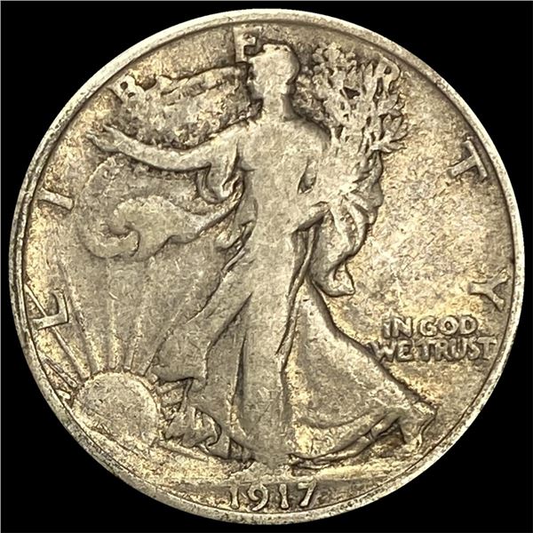 1917-D Walking Liberty Half Dollar LIGHTLY  CIRCULATED