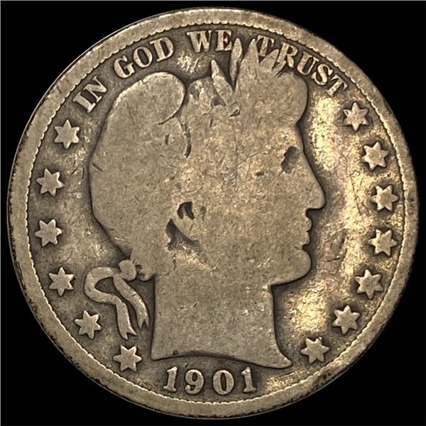 1901-S Silver Barber Half Dollar NICELY  CIRCULATED
