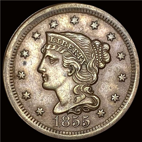 1855 Braided Hair LG Cent UNCIRCULATED