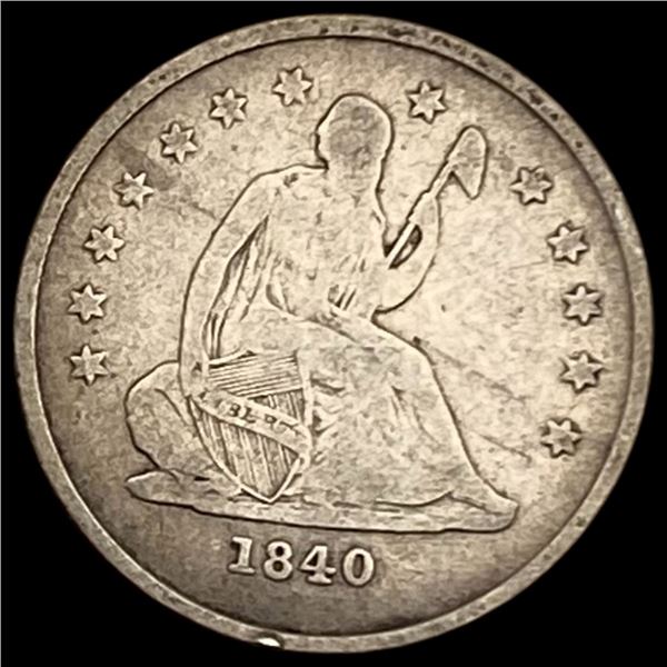 1840-O Seated Liberty Quarter NICELY CIRCULATED