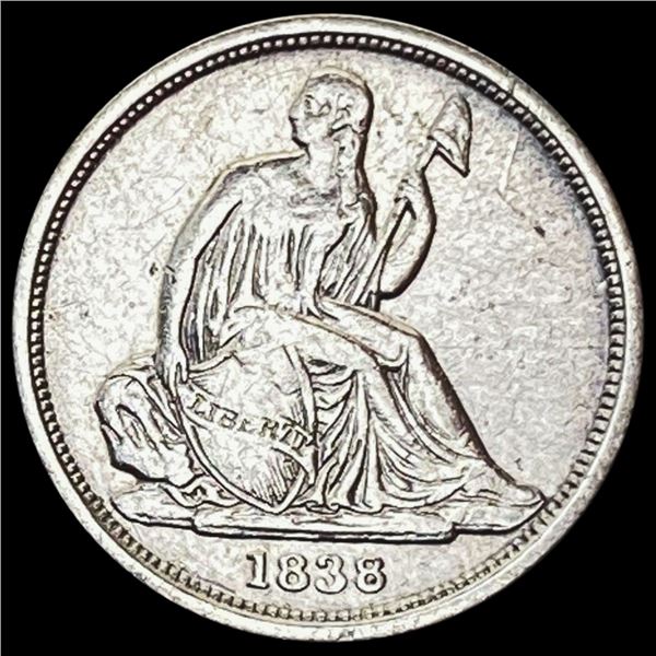 1838-O Seated Liberty Dime NEARLY UNCIRCULATED