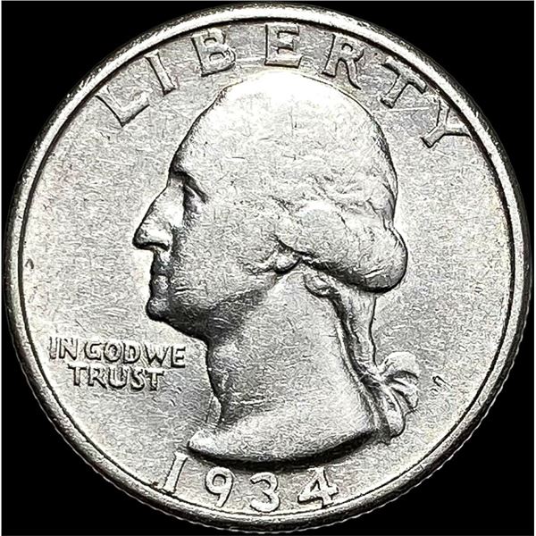 1934-D Silver Washington Quarter NEARLY  UNCIRCULATED