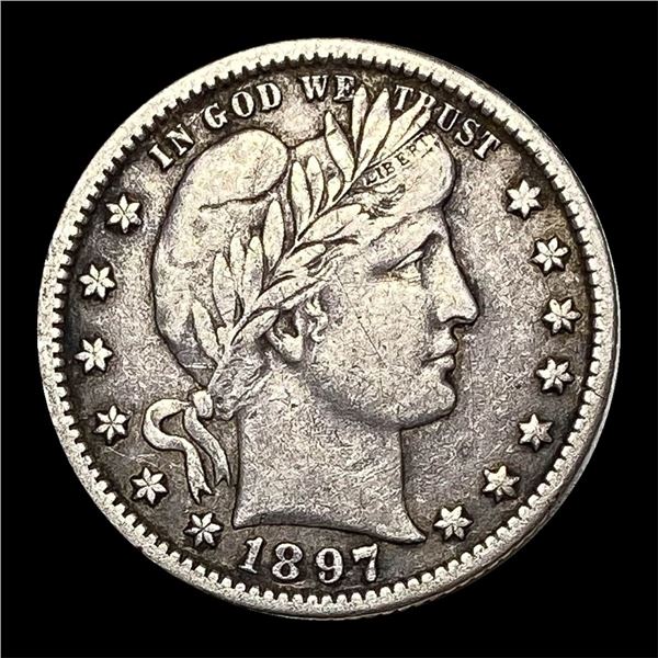1897-O Silver Barber Quarter LIGHTLY  CIRCULATED