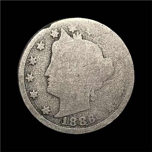 1886 Liberty Head Nickel (No Cents) NICELY  CIRCULATED