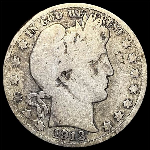 1913 Silver Barber Half Dollar NICELY  CIRCULATED