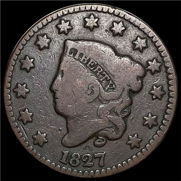 1827 Coronet Head Large Cent NICELY  CIRCULATED