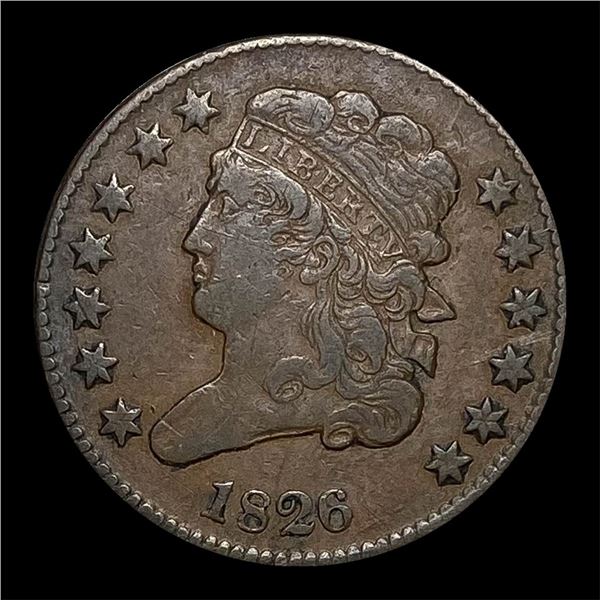 1826 Classic Head Half Cent NEARLY  UNCIRCULATED