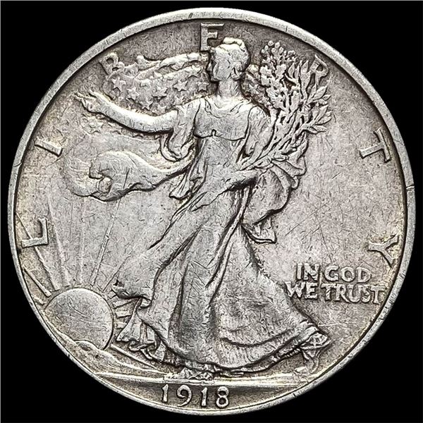 1918 Walking Liberty Half Dollar CLOSELY  UNCIRCULATED