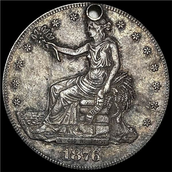 1876-CC Silver Trade Dollar NEARLY  UNCIRCULATED