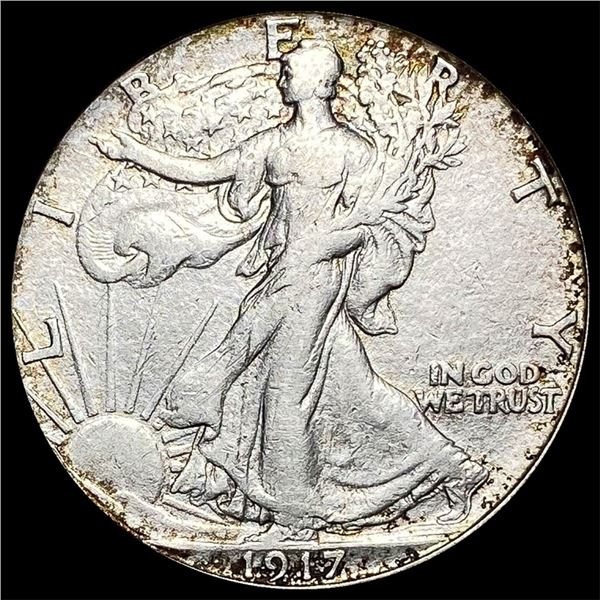 1917-S Walking Liberty Half Dollar LIGHTLY  CIRCULATED