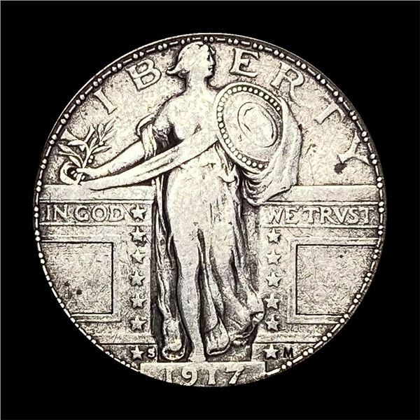 1917-S Standing Liberty Quarter Type 1  LIGHTLY CIRCULATED