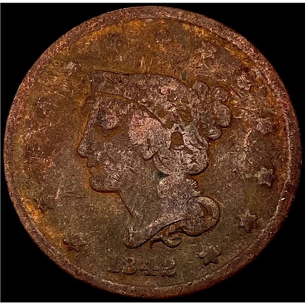 1842 Braided Hair Large Cent NICELY CIRCULATED