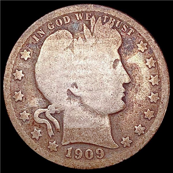 1909-O Barber Quarter NICELY CIRCULATED