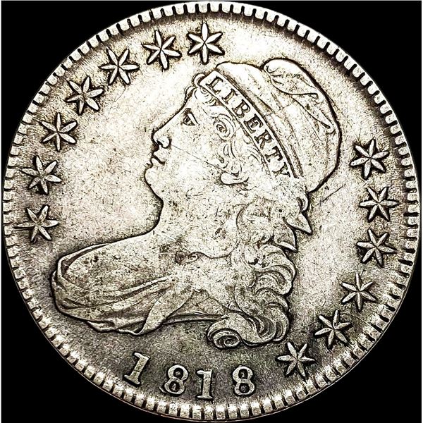 1818 Capped Bust Half Dollar LIGHTLY CIRCULATED