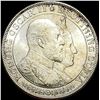 Image 1 : 1907 Sweden Silver 2 Kronor Oscar II UNCIRCULATED