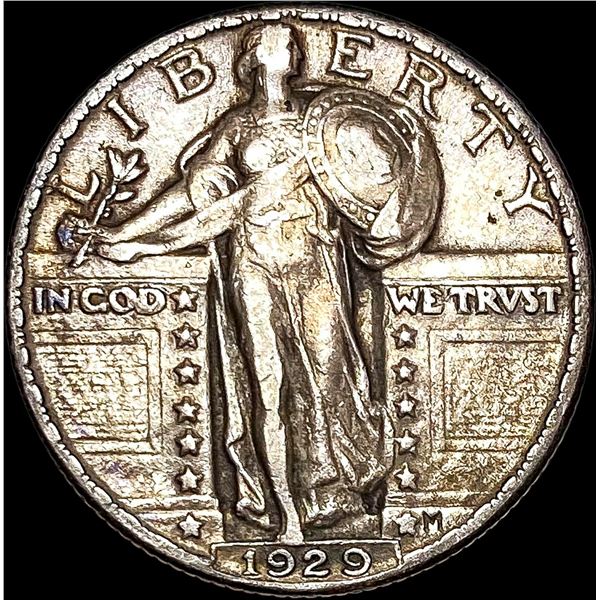 1929 Standing Liberty Silver Quarter NEARLY UNCIRCULATED