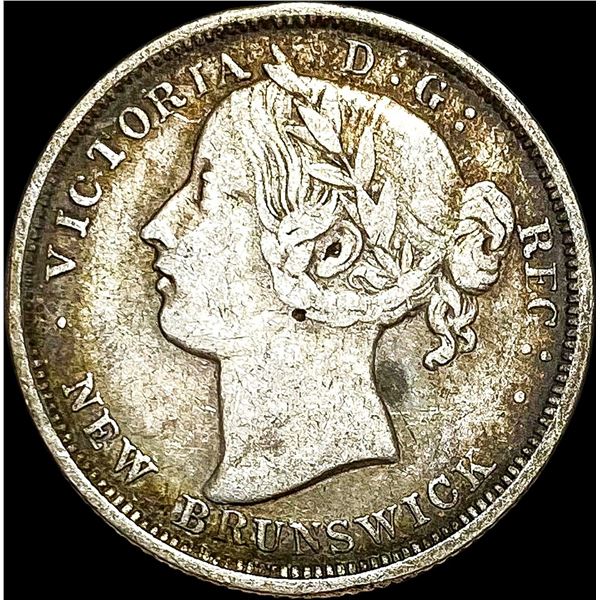 1864 New Brunswick Silver 20 Cents LIGHTLY CIRCULATED