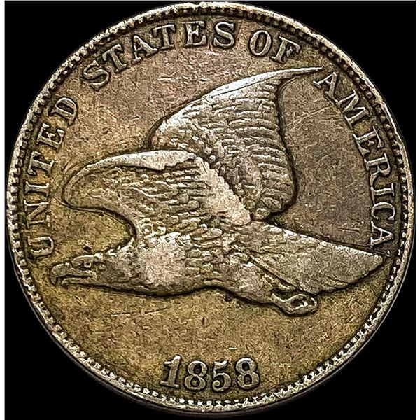 1858 Flying Eagle Cent NEARLY UNCIRCULATED