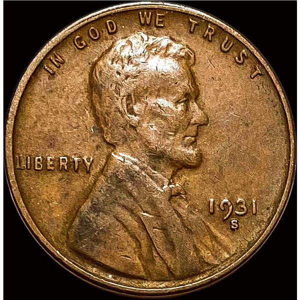 1931-S Lincoln Wheat Cent LIGHTLY CIRCULATED