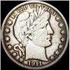 Image 1 : 1911 Silver Barber Half Dollar LIGHTLY CIRCULATED
