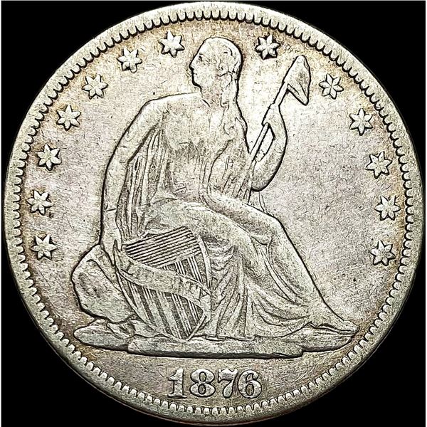 1876-CC Seated Liberty Half Dollar LIGHTLY CIRCULATED