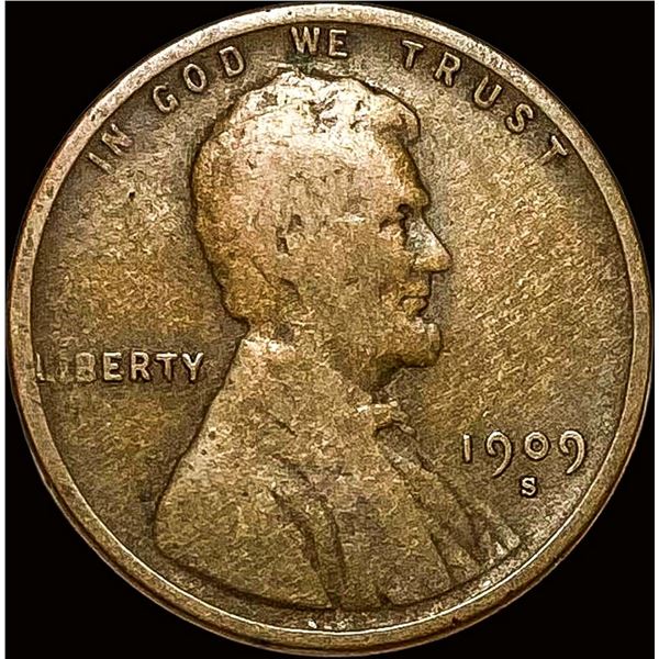 1909-S Lincoln Wheat Cent NICELY CIRCULATED