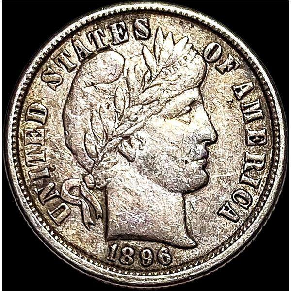 1896-O Silver Barber Dime NEARLY UNCIRCULATED