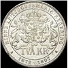 Image 2 : 1897 Sweden Silver 2 Kronor-Oscar II UNCIRCULATED