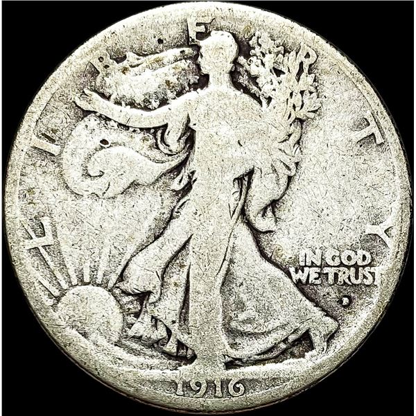1916-D Walking Liberty Half Dollar NICELY CIRCULATED