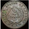 Image 2 : 1870 Copper 2-Cent Piece LIGHTLY CIRCULATED
