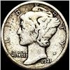 Image 1 : 1921-D Silver Mercury Dime LIGHTLY CIRCULATED