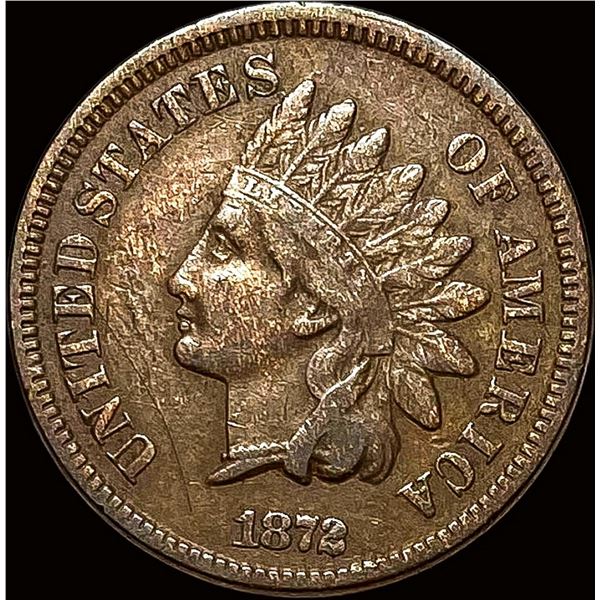 1872 Indian Head Cent NEARLY UNCIRCULATED