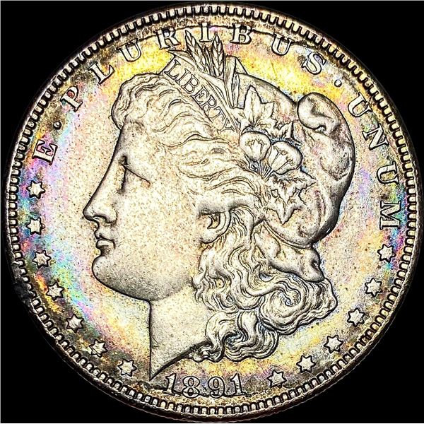1891-CC Silver Morgan Dollar NEARLY UNCIRCULATED
