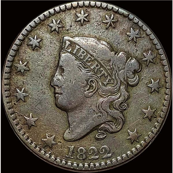 1822 Coronet Head Large Cent LIGHTLY CIRCULATED