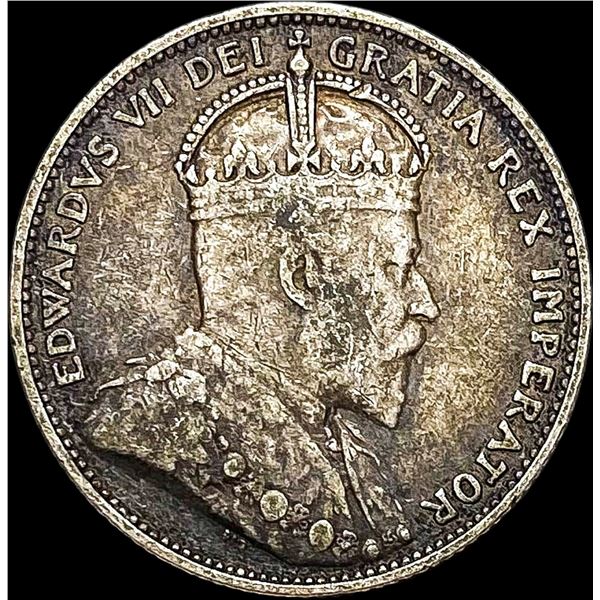 1910 Canada Silver 25 Cents LIGHTLY CIRCULATED