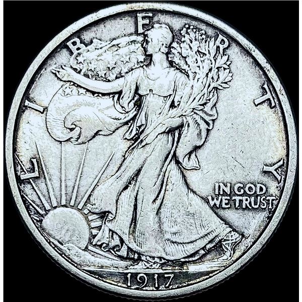 1917 Walking Liberty Half Dollar CHOICE AU