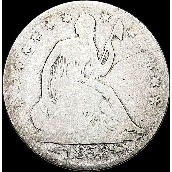 1853-O Arrows/Rays Seated Liberty Half Dollar NICELY CIRCULATED