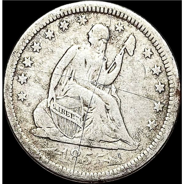 1855 Arrows Seated Liberty Quarter NICELY CIRCULATED