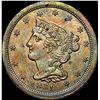 Image 1 : 1851 Braided Hair Half Cent CLOSELY UNCIRCULATED