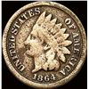 Image 1 : 1864 Bronze Indian Head Cent NICELY CIRCULATED