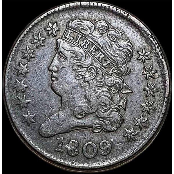 1809 Classic Head Half Cent NEARLY UNCIRCULATED